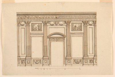 Elevation of a Wall of a Hall by Unknown